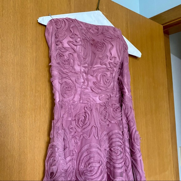 Le Chateau Strapless Rosette Formal Dress - Picture 6 of 10